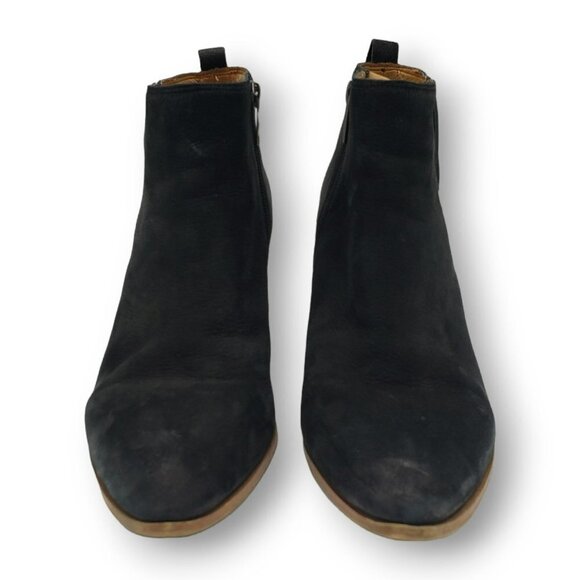 Franco Sarto Atlas Suede Ankle Zip Bootie Womens 10 Black - Picture 3 of 9